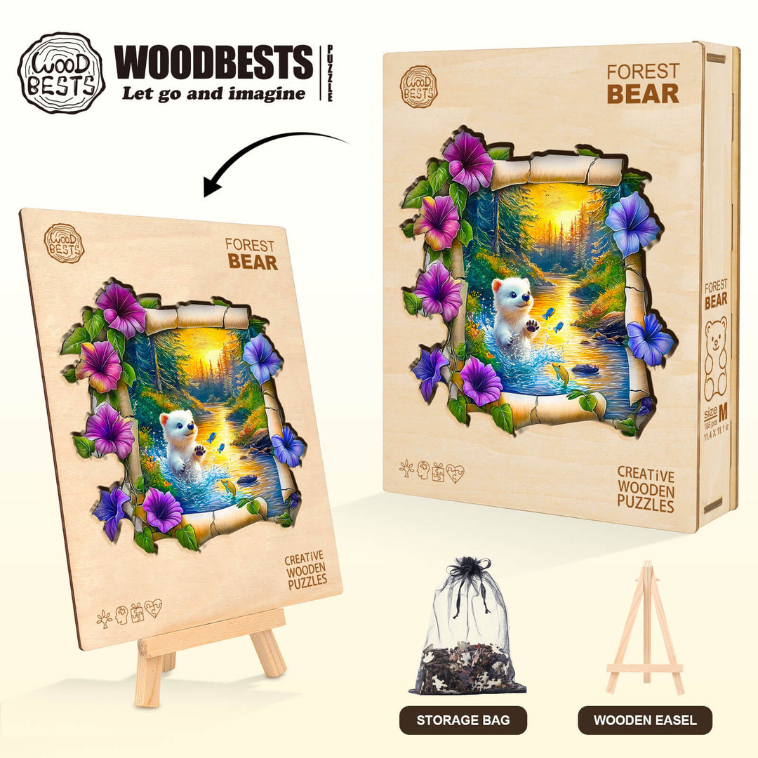 Forest Bear Wooden Jigsaw Puzzle