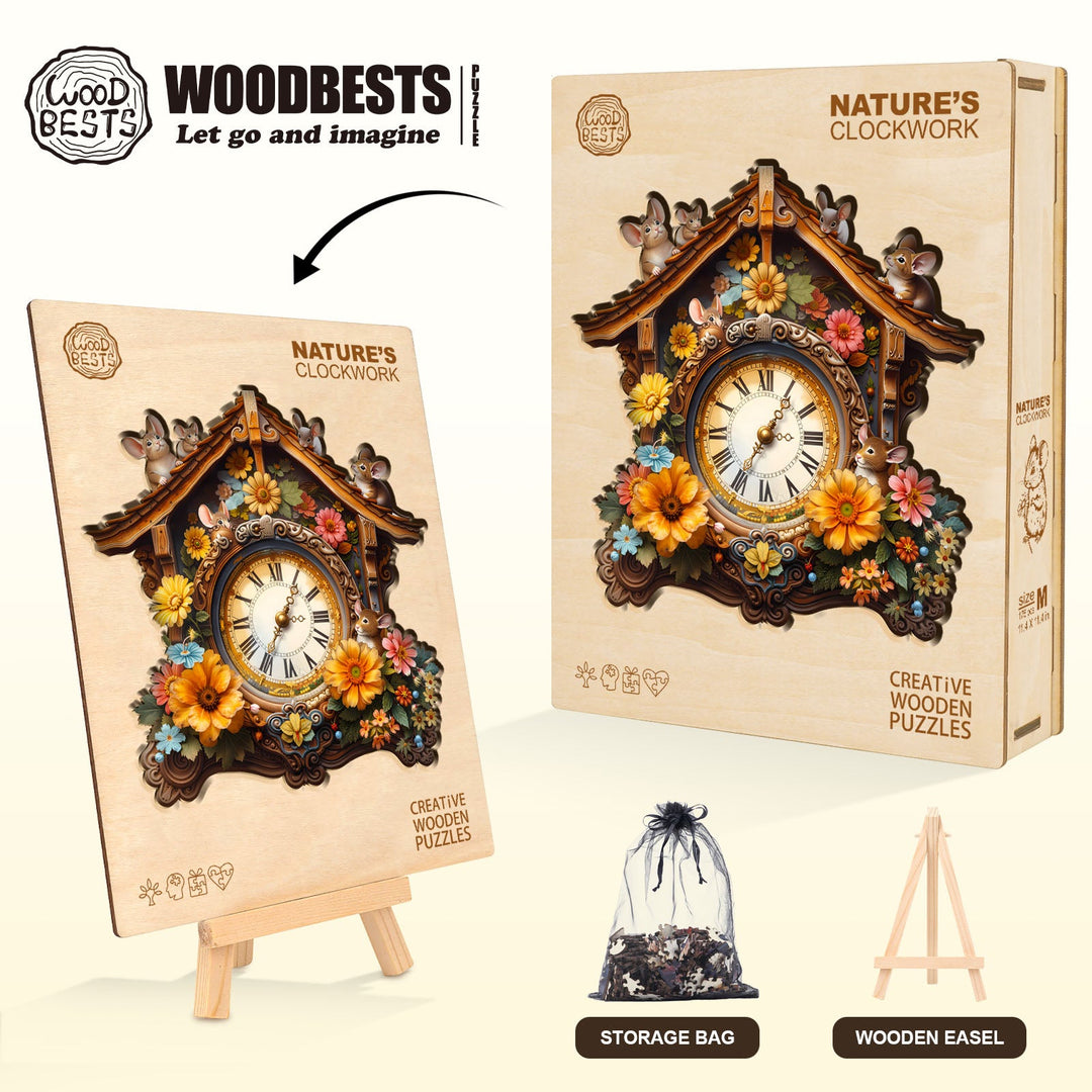 Nature's Clockwork Wooden Jigsaw Puzzle