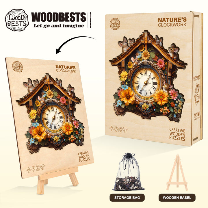 Nature's Clockwork Wooden Jigsaw Puzzle
