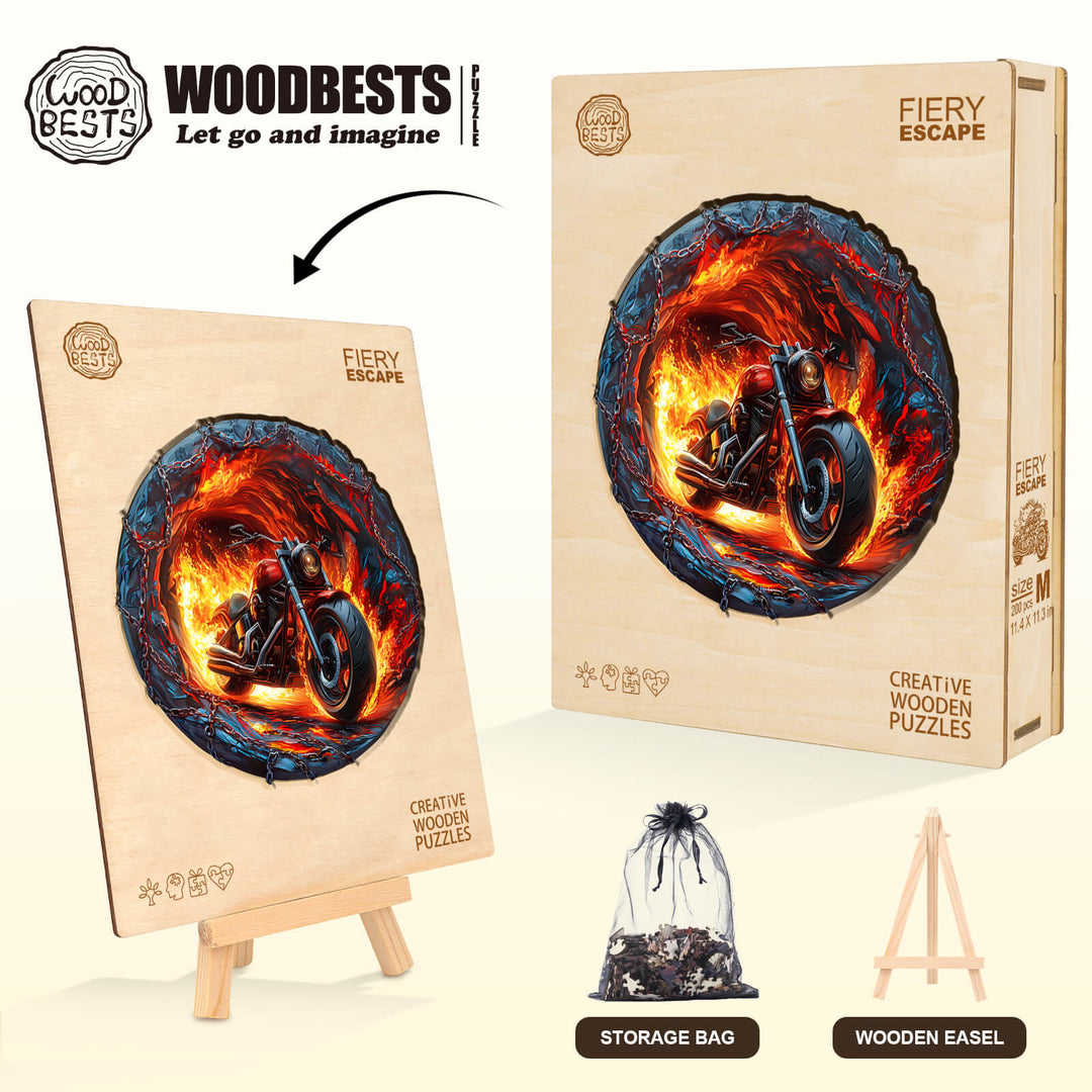 Fiery Escape Wooden Jigsaw Puzzle