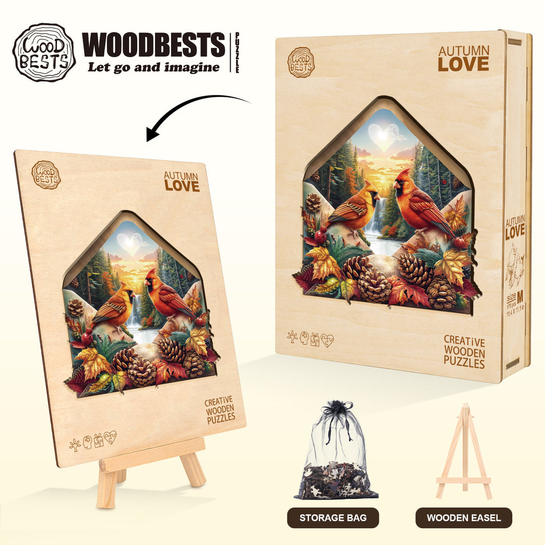 Autumn Love Wooden Jigsaw Puzzle