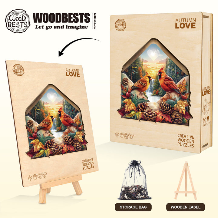 Autumn Love Wooden Jigsaw Puzzle