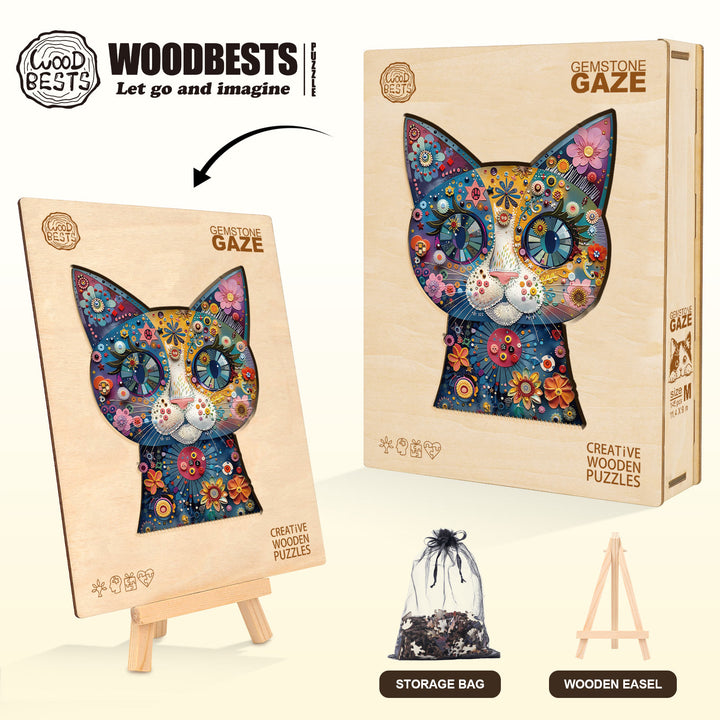 Gemstone Gaze Wooden Jigsaw Puzzle