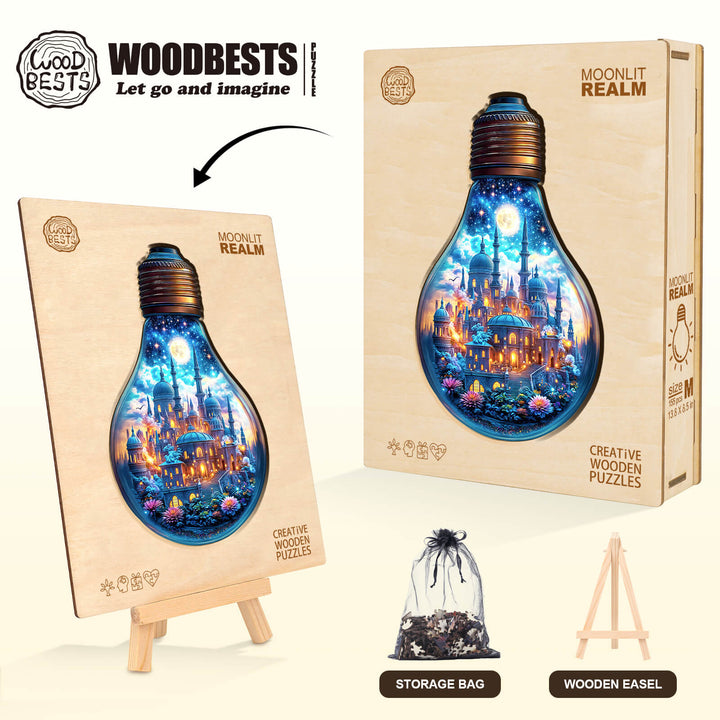 Moonlit Realm Wooden Jigsaw Puzzle