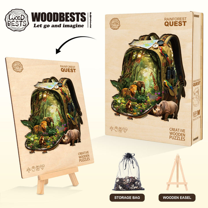 Rainforest Quest Wooden Jigsaw Puzzle