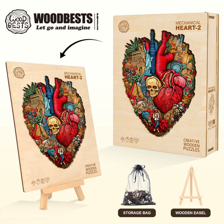 Mechanical Heart-2 Wooden Jigsaw Puzzle