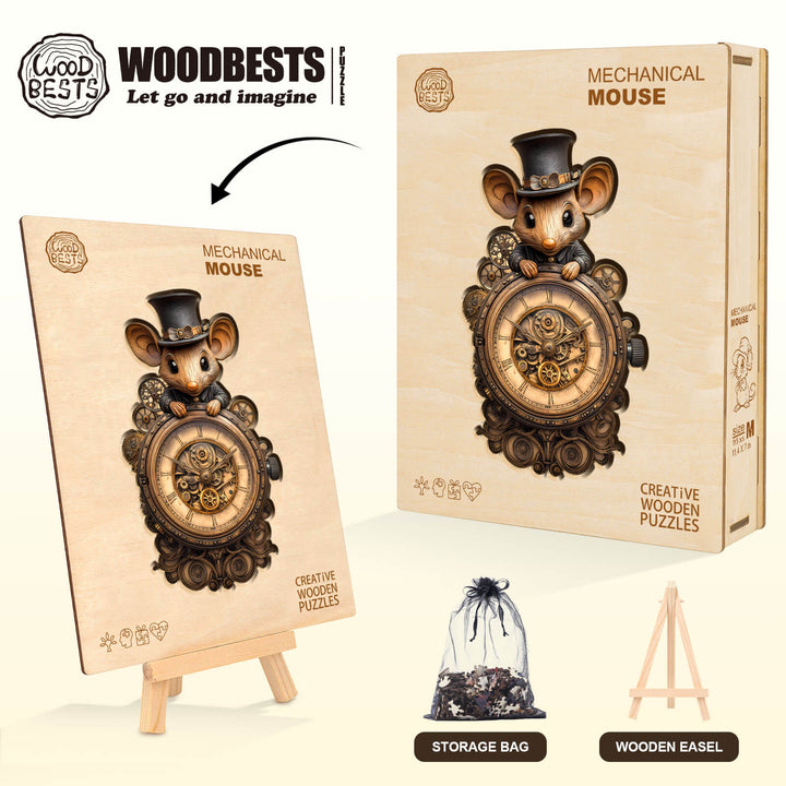 Mechanical mouse Wooden Jigsaw Puzzle