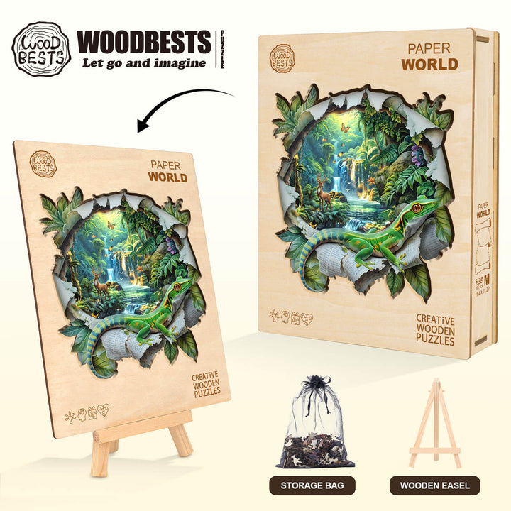 Paper World Wooden Jigsaw Puzzle