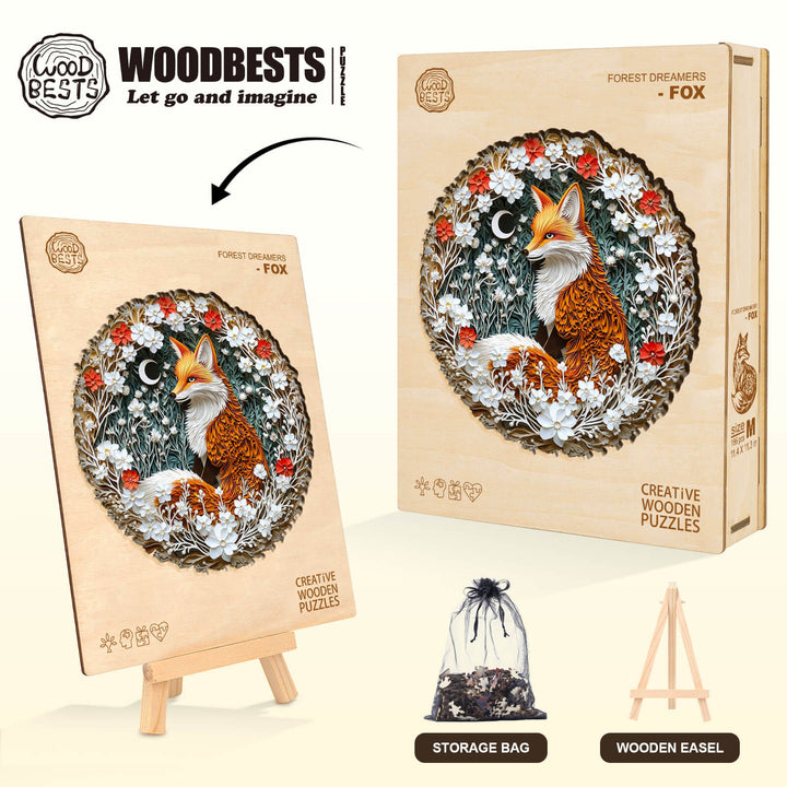 Forest Dreamers-FOX Wooden Jigsaw Puzzle