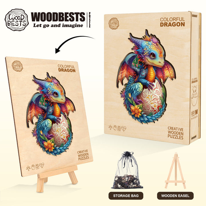 Colorful dragon Wooden Jigsaw Puzzle