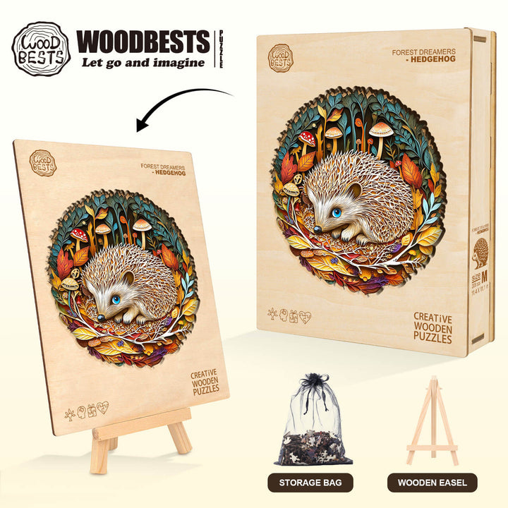 Forest Dreamers- Hedgehog Wooden Jigsaw Puzzle