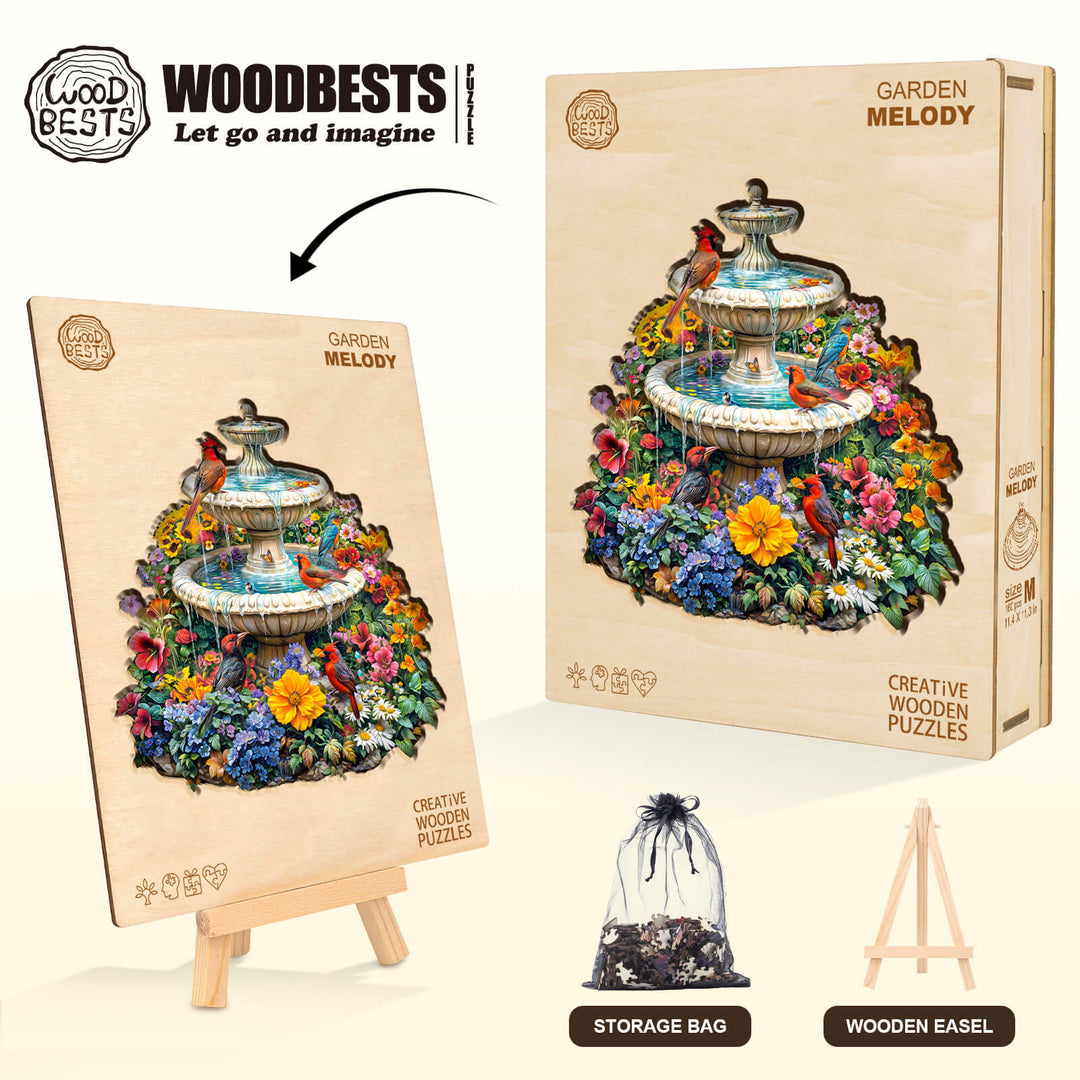 Garden Melody Wooden Jigsaw Puzzle