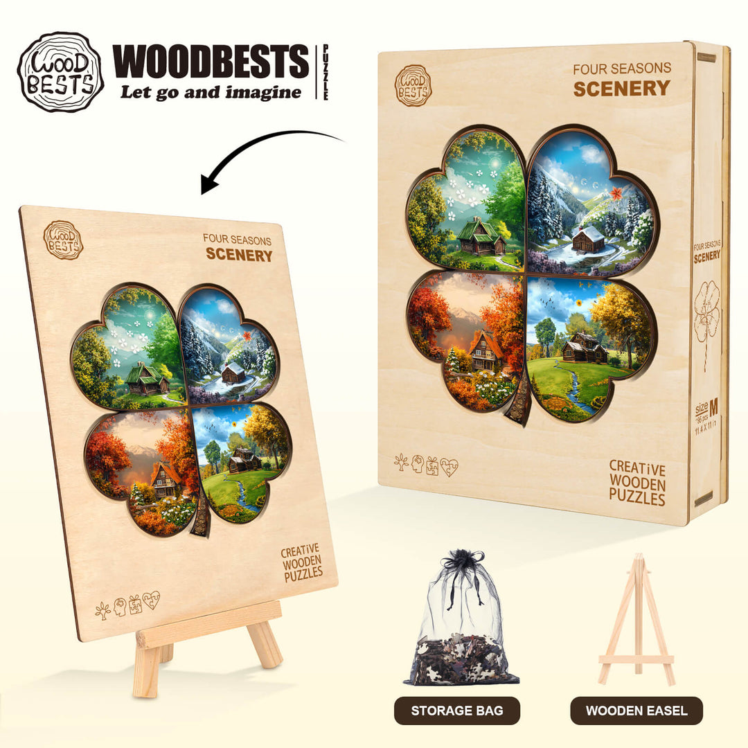 Seasons Scenery Wooden Jigsaw Puzzle