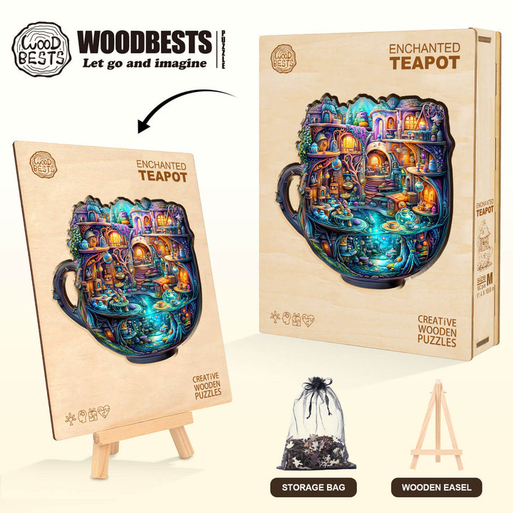 Enchanted Teapot Wooden Jigsaw Puzzle