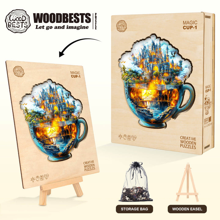Magic cup-1 Wooden Jigsaw Puzzle
