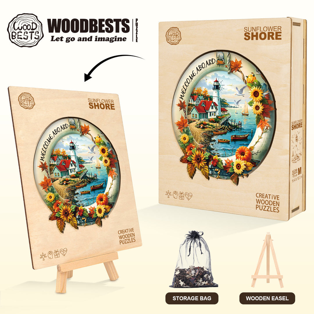 Sunflower Shore Wooden Jigsaw Puzzle