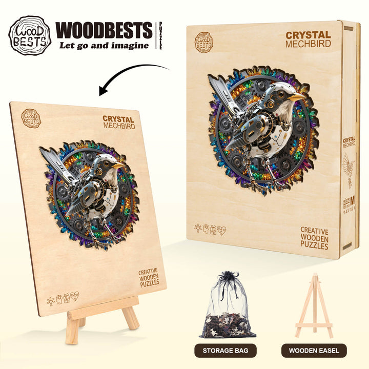 Crystal Mechbird Wooden Jigsaw Puzzle