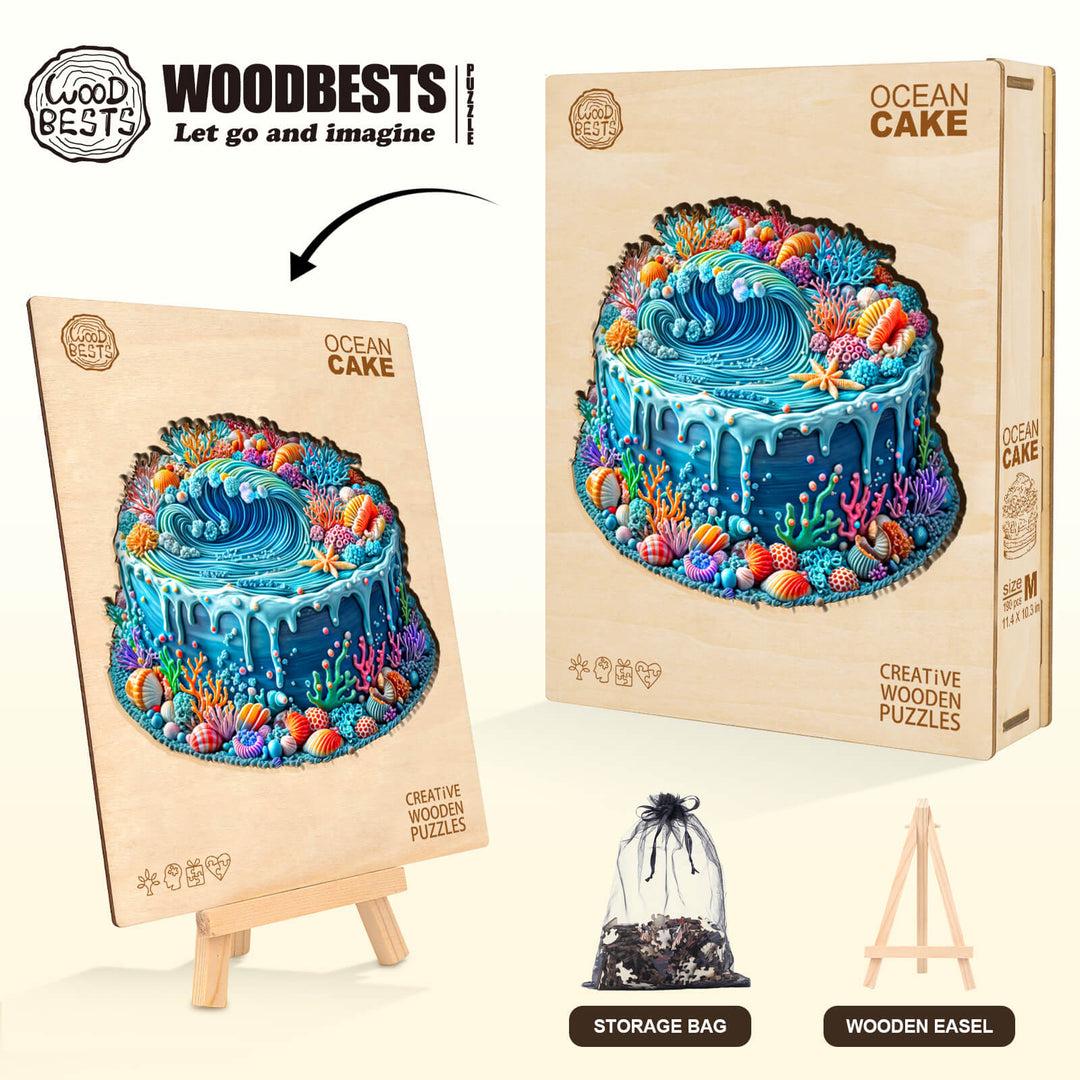 Ocean Cake Wooden Jigsaw Puzzle