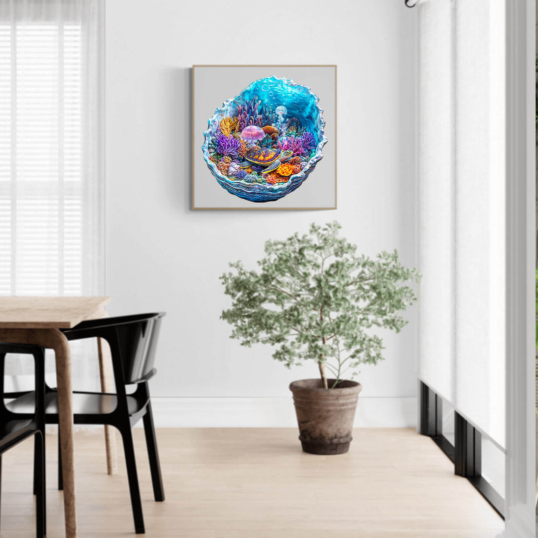 3D Ocean's Embrace Wooden Jigsaw Puzzle - Woodbests
