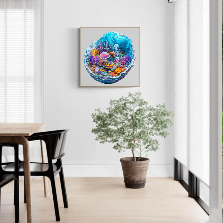 3D Ocean's Embrace Wooden Jigsaw Puzzle - Woodbests