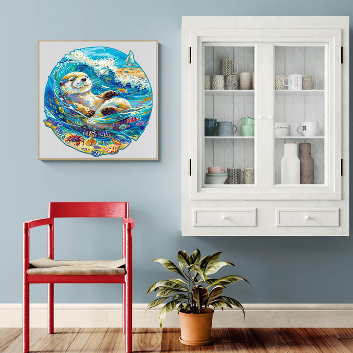 Leisurely Otter Wooden Jigsaw Puzzle - By Woodbests