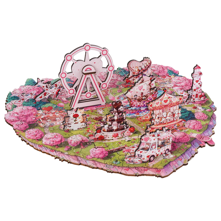 Valentine Kittyland Wooden Jigsaw Puzzle