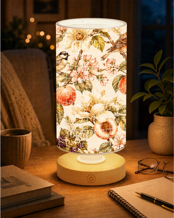 DIY Dimmable Acrylic Cylindrical Puzzle Lamp - Harvest Garden Birds