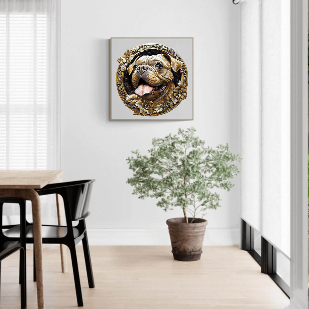 3D Metal French Bulldog Wooden Jigsaw Puzzle - Woodbests