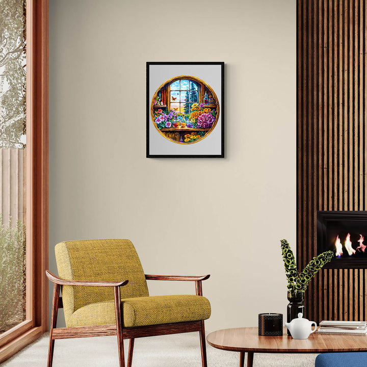 Dreamy window Wooden Jigsaw Puzzle