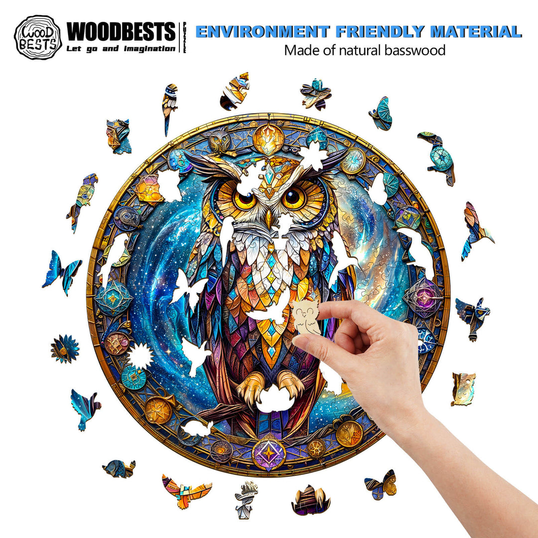 Cosmic Watcher Wooden Jigsaw Puzzle