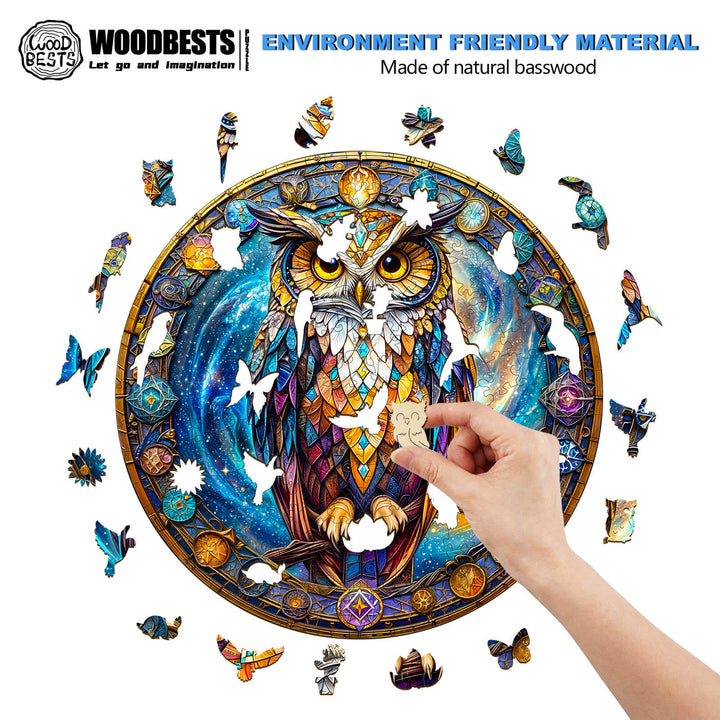 Cosmic Watcher Wooden Jigsaw Puzzle