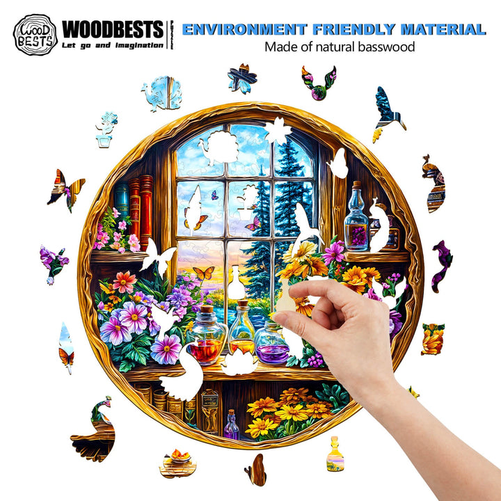 Dreamy window Wooden Jigsaw Puzzle