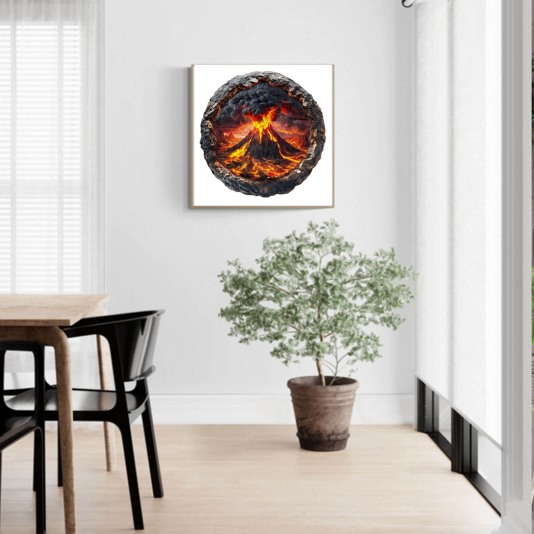 3D Volcanic Eruption Wooden Jigsaw Puzzle - Woodbests
