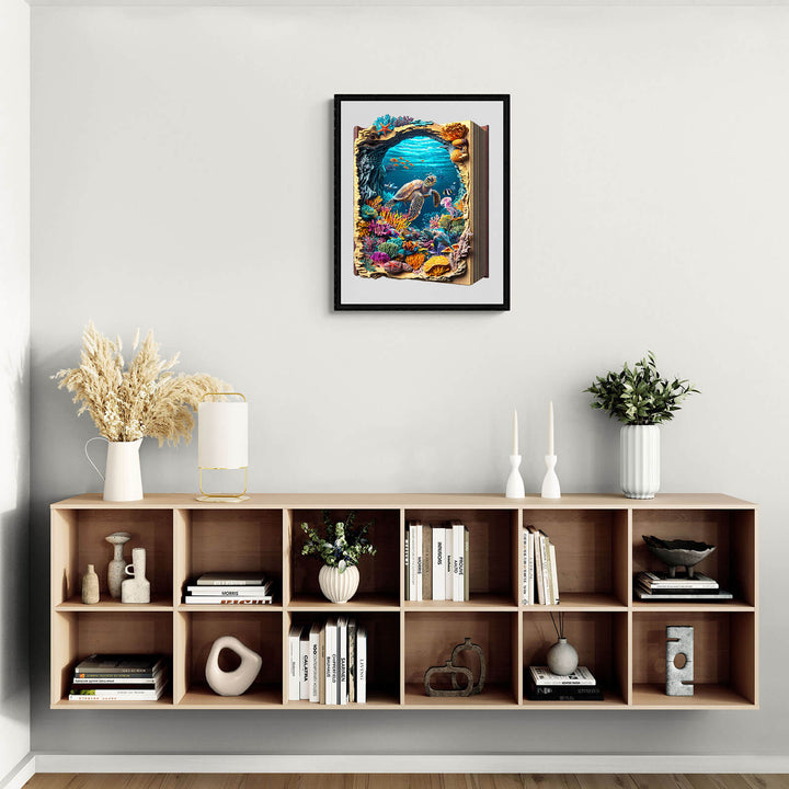 3D Deep Blue Wooden Jigsaw Puzzle