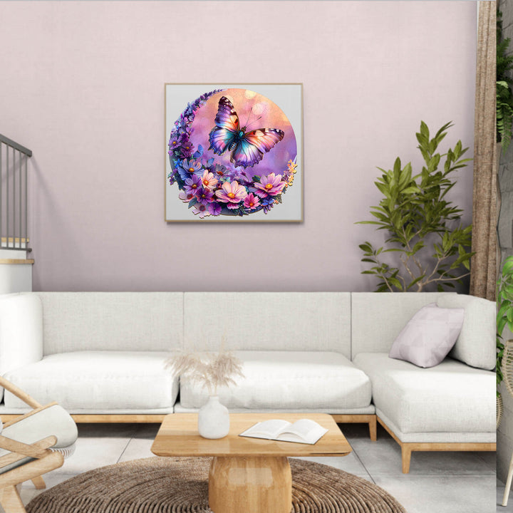 Butterfly and Moon-2 Wooden Jigsaw Puzzle - Woodbests