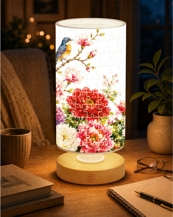 DIY Dimmable Acrylic Cylindrical Puzzle Lamp - Blooming Prosperity