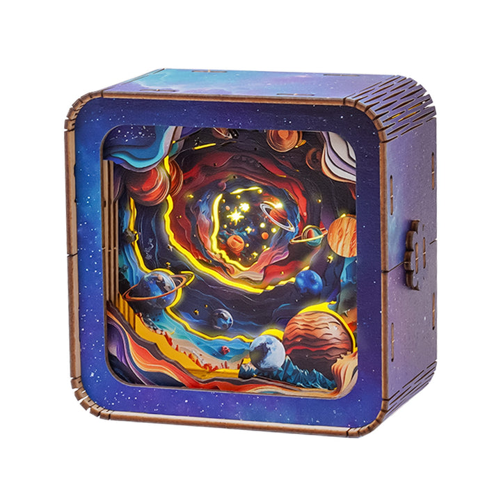 Cosmic Odyssey Kit - 3D Wooden Puzzle Night Light - By Woodbests