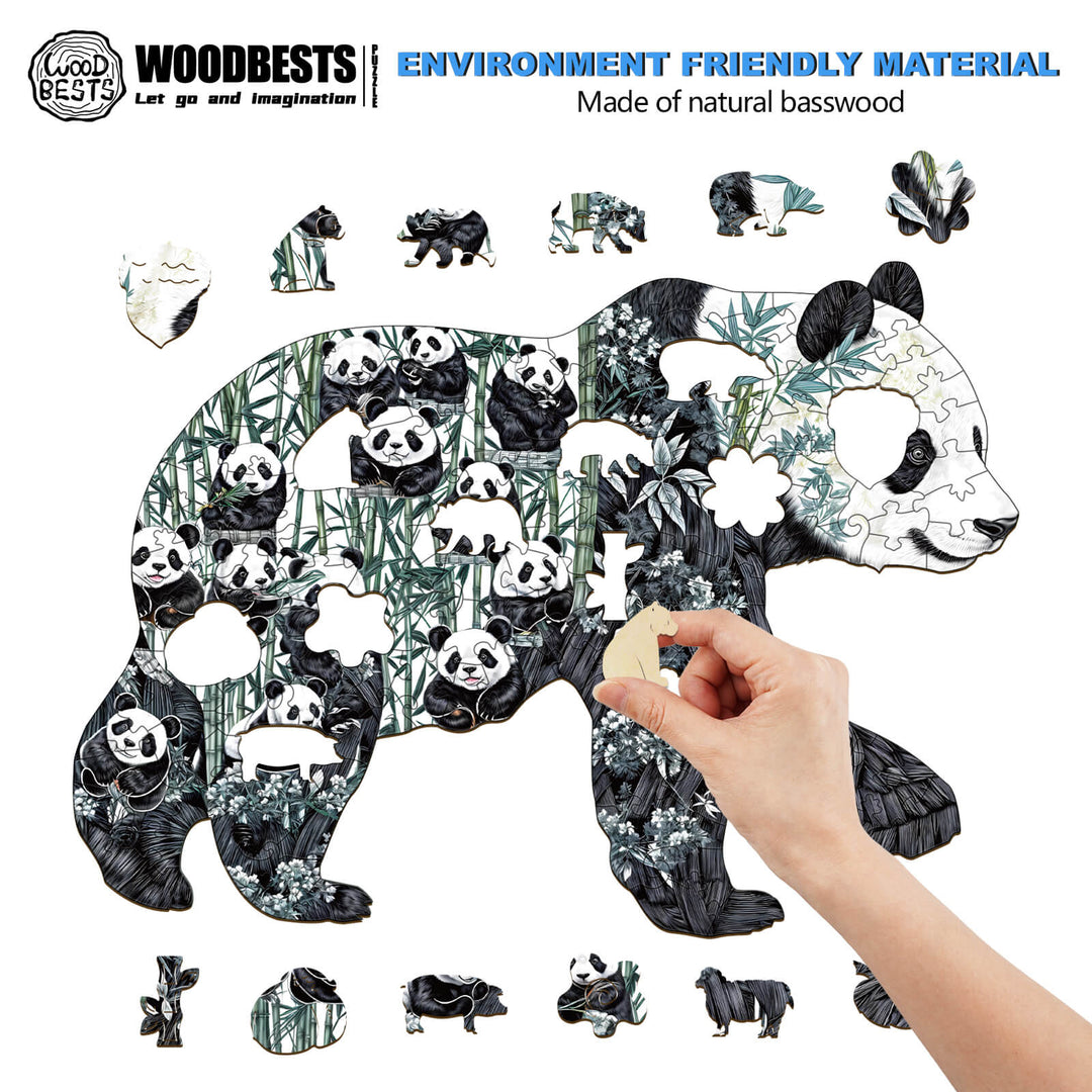 Panda Paradise Wooden Jigsaw Puzzle