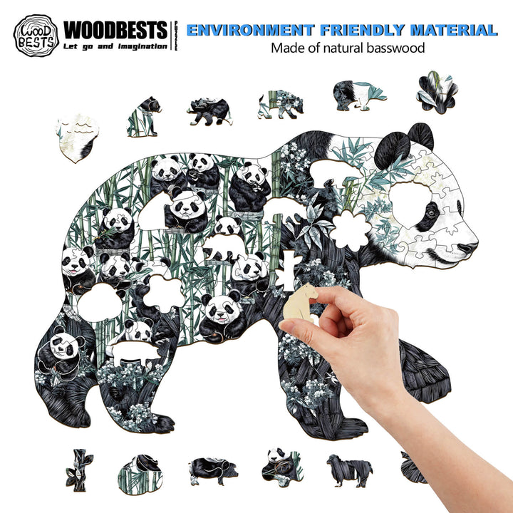 Panda Paradise Wooden Jigsaw Puzzle
