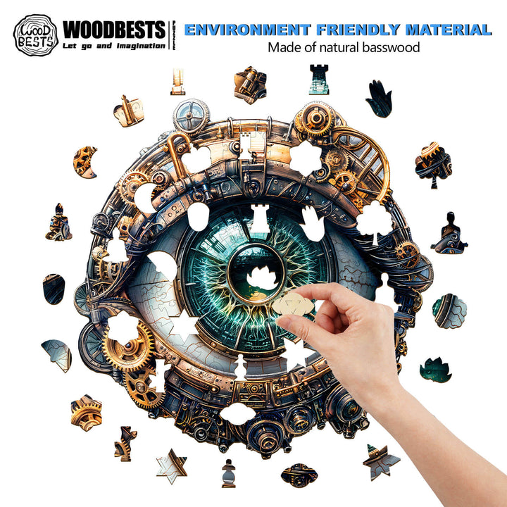 3D Mechanical eyes Wooden Jigsaw Puzzle