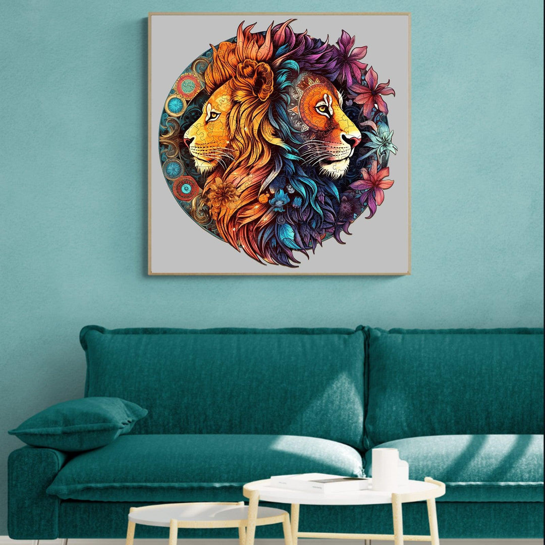 Yin-Yang Lion 2 Wooden Jigsaw Puzzle-Woodbests