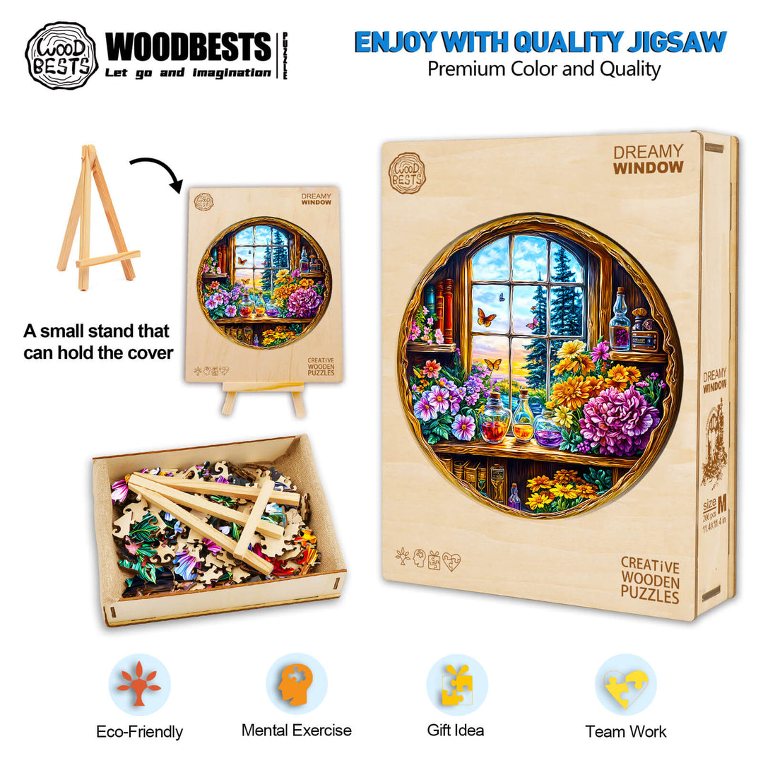 Dreamy window Wooden Jigsaw Puzzle