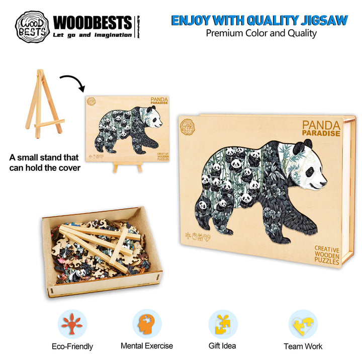 Panda Paradise Wooden Jigsaw Puzzle