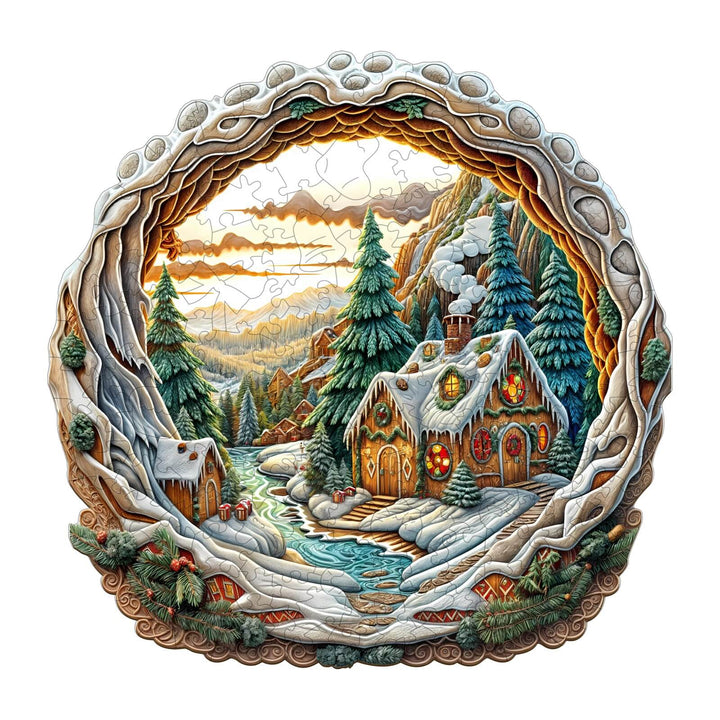 3D Christmas House-2 Wooden Jigsaw Puzzle - By Woodbests