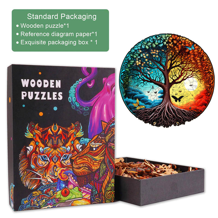 Yin Yang Tree Of Life 6 Wooden Jigsaw Puzzle
