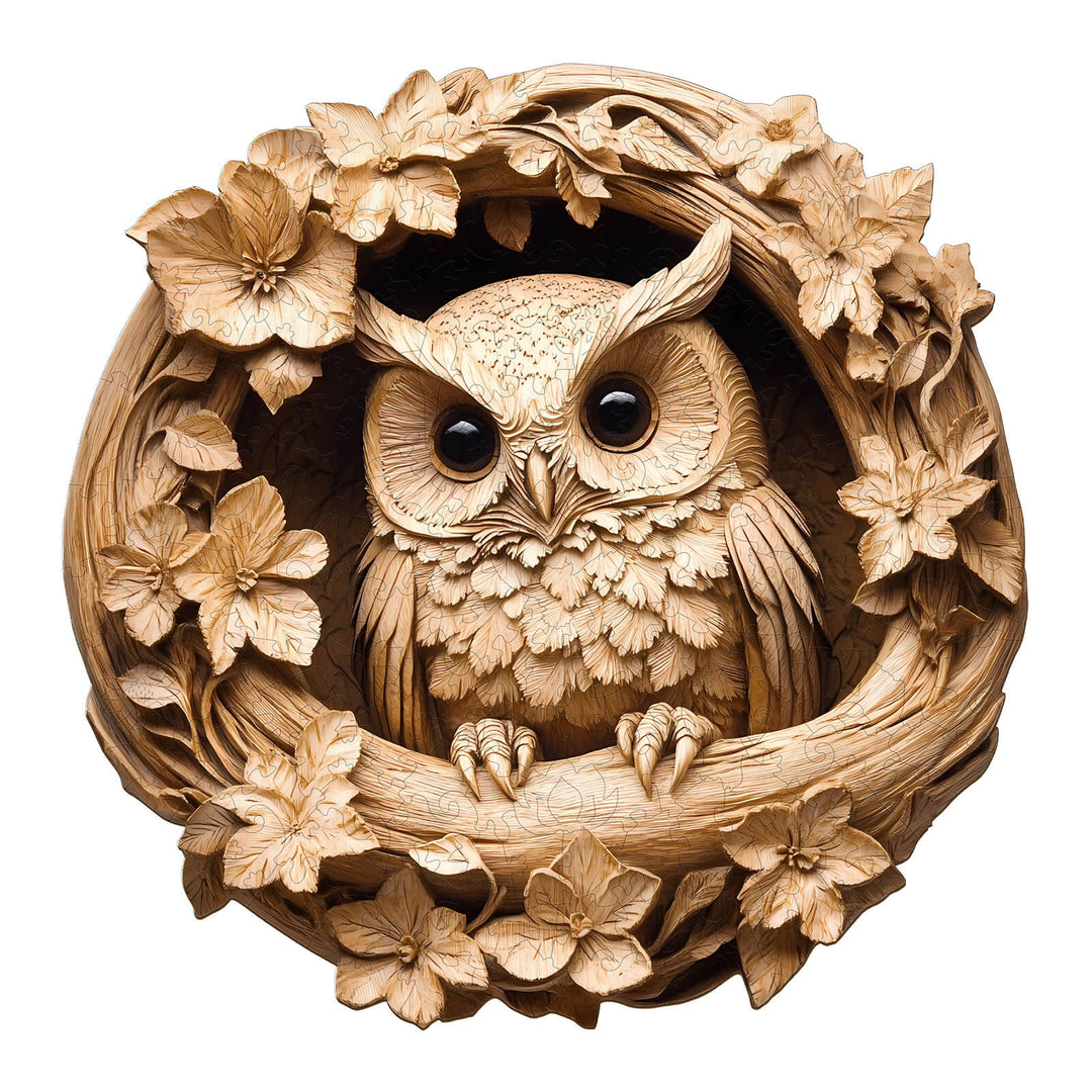 3D Owl-1 Wooden Jigsaw Puzzle - Woodbests