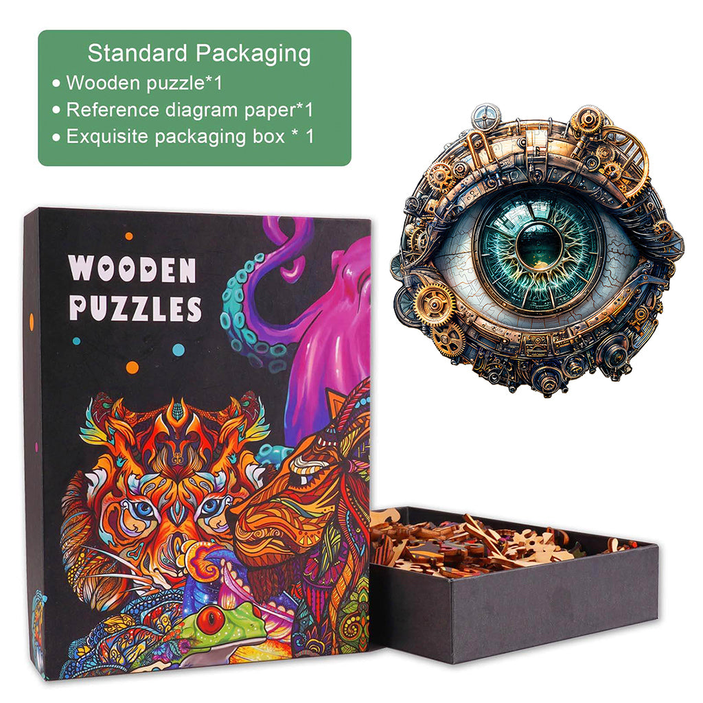 3D Mechanical eyes Wooden Jigsaw Puzzle