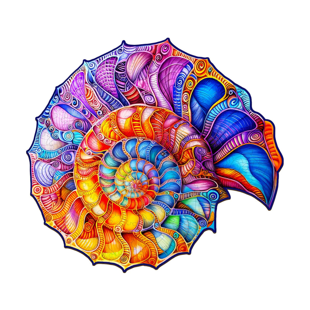 Colorful Nautilus Wooden Jigsaw Puzzle - By Woodbests
