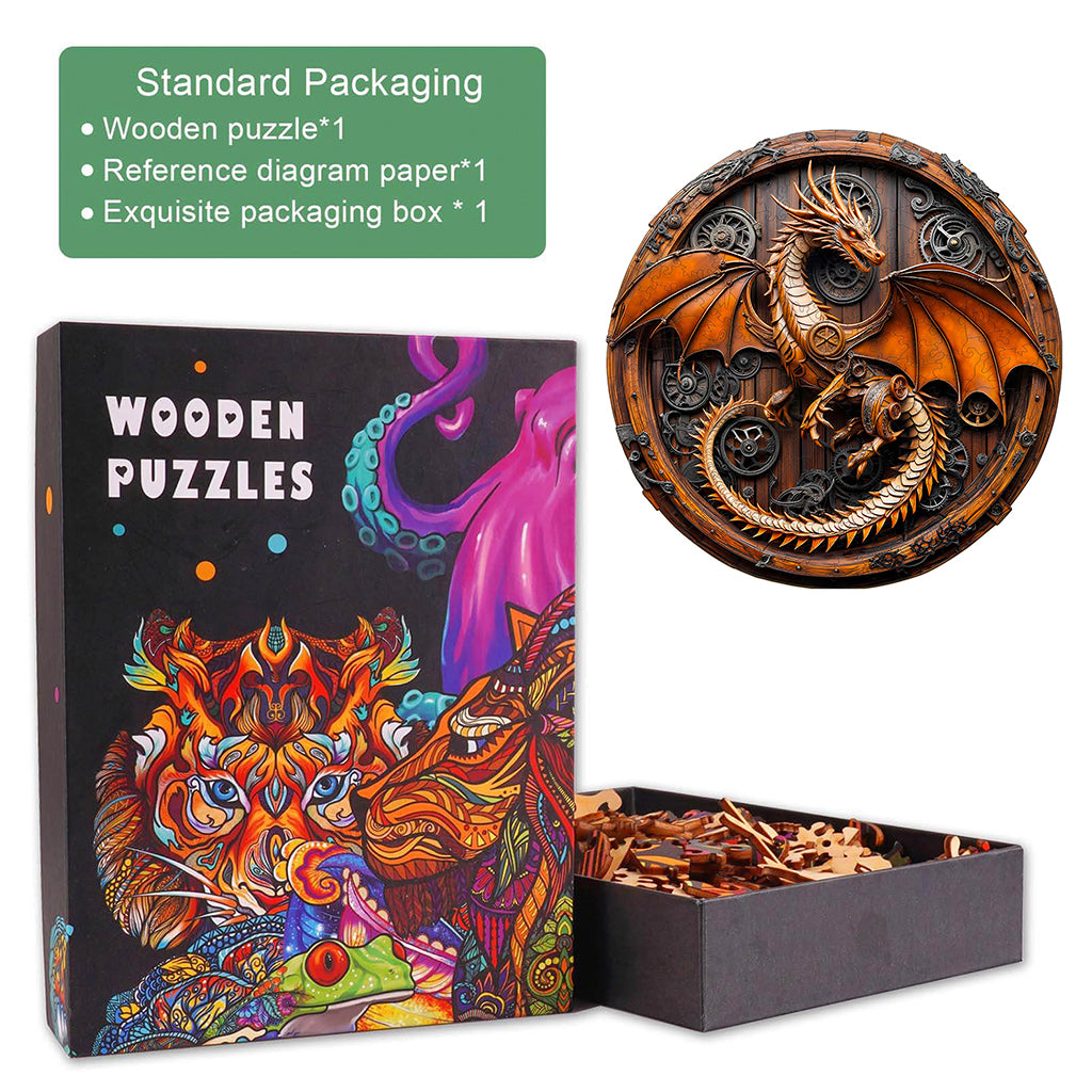 3D Mechanical Dragon-1 Wooden Jigsaw Puzzle