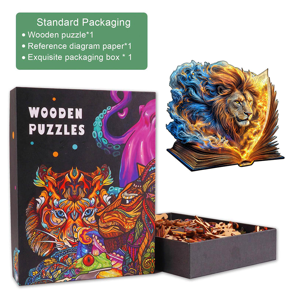 Roaring Pages Wooden Jigsaw Puzzle